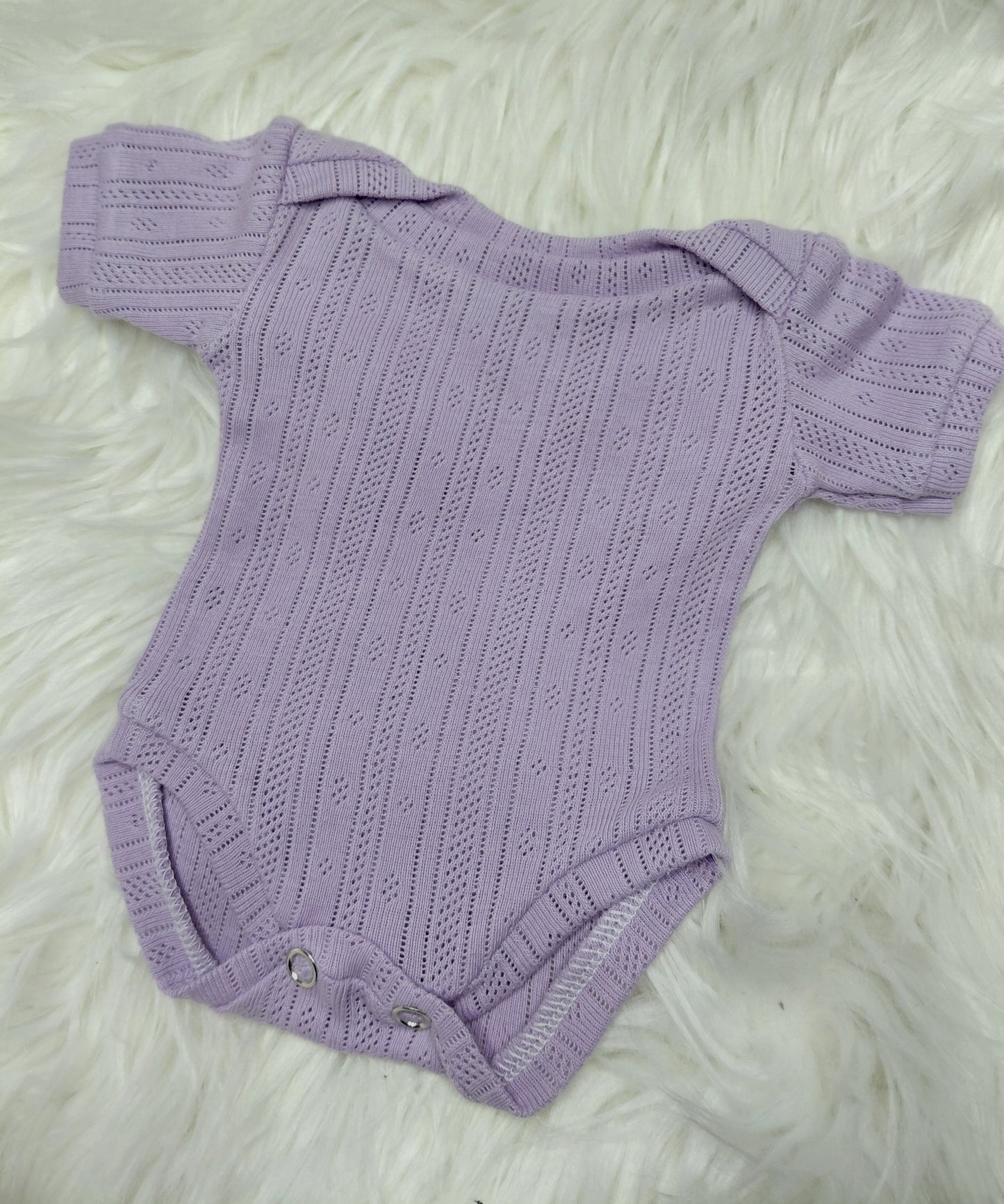 14-15inch lilac pointelle vest