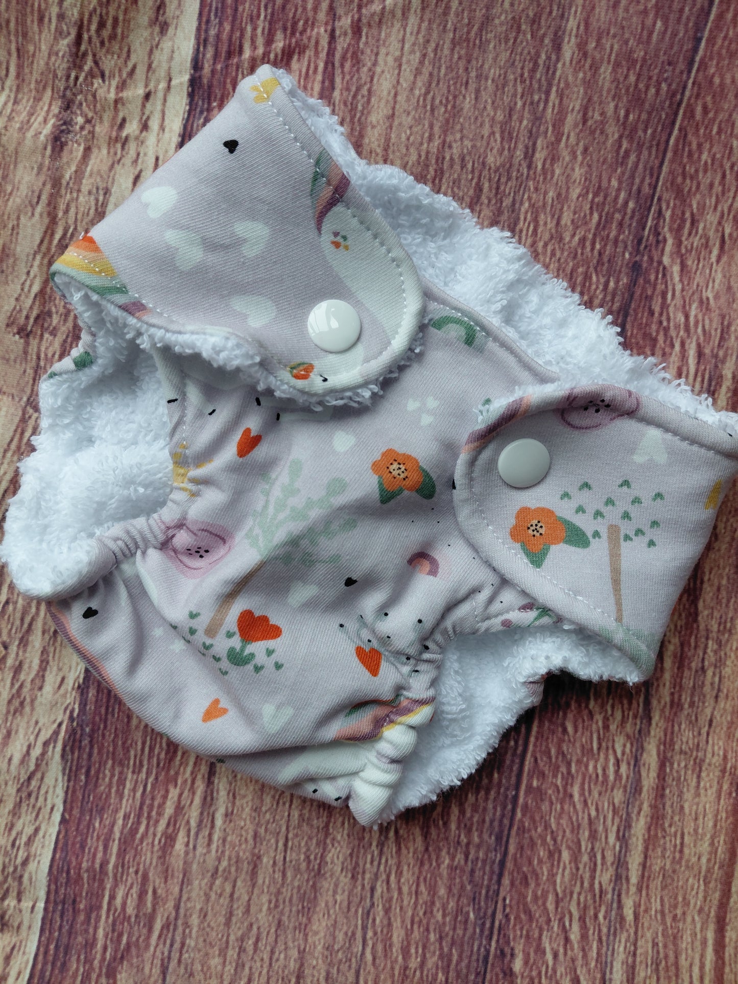 Luxury elasticated Nappy - large (18-19/20inch)