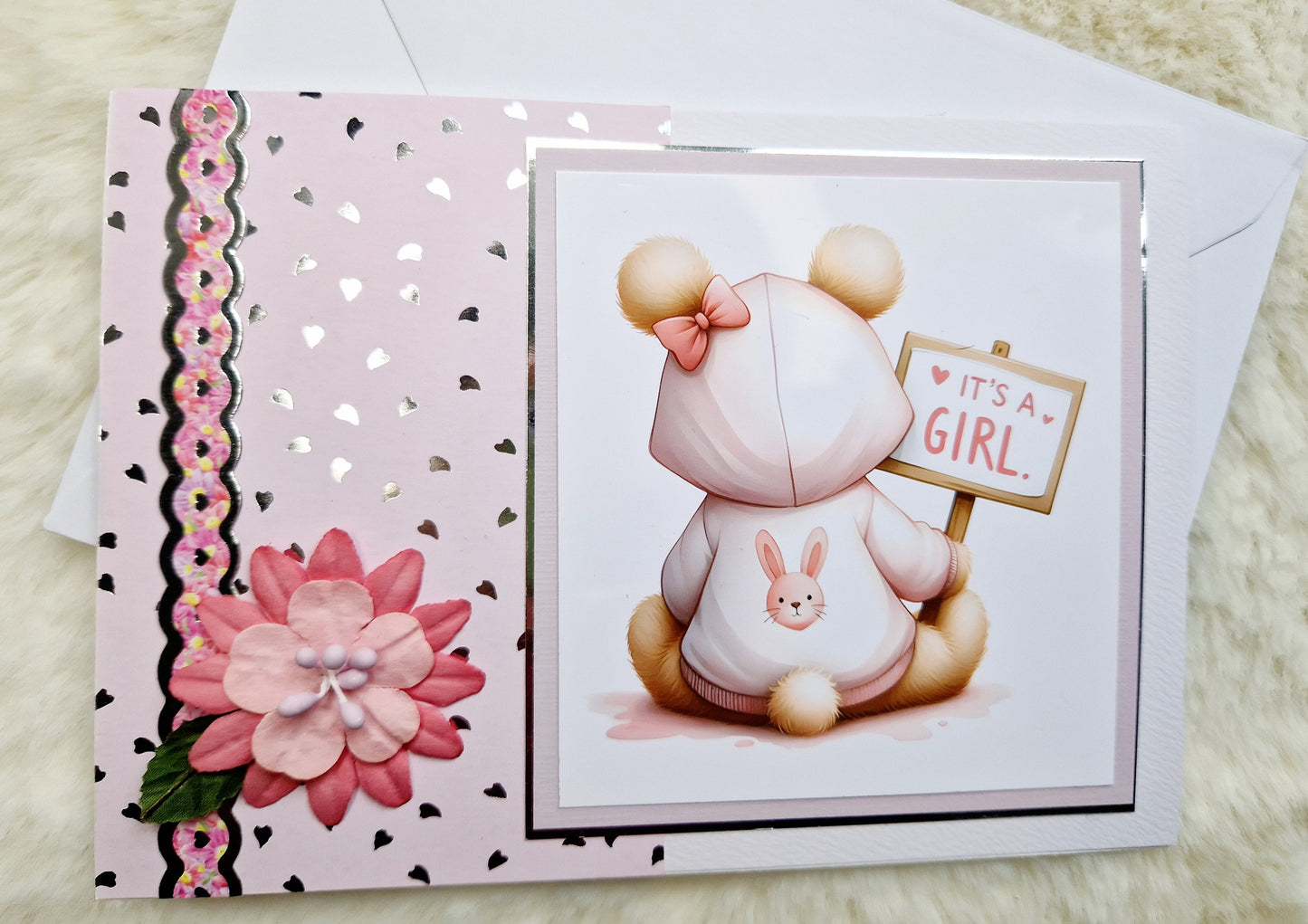 It a girl - handmade card