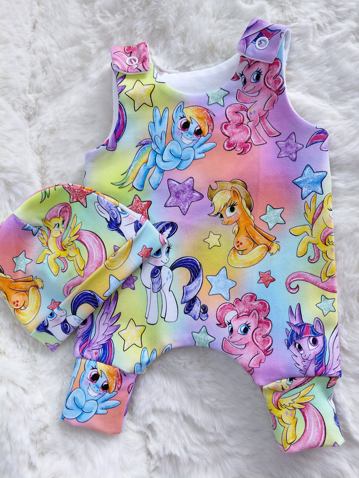 14-15inch Pretty ponies Hareem Romper and beanie