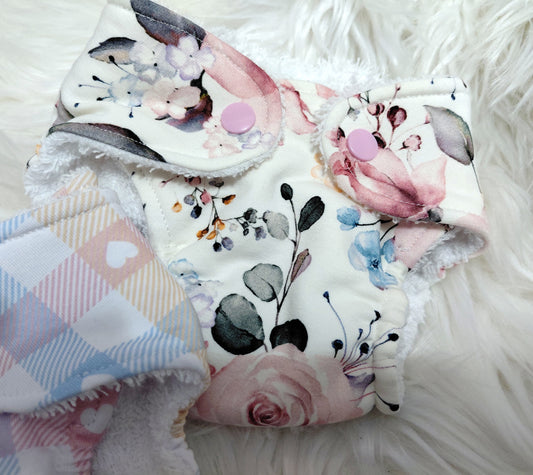 Luxury elasticated Nappy - large (18-19/20inch)