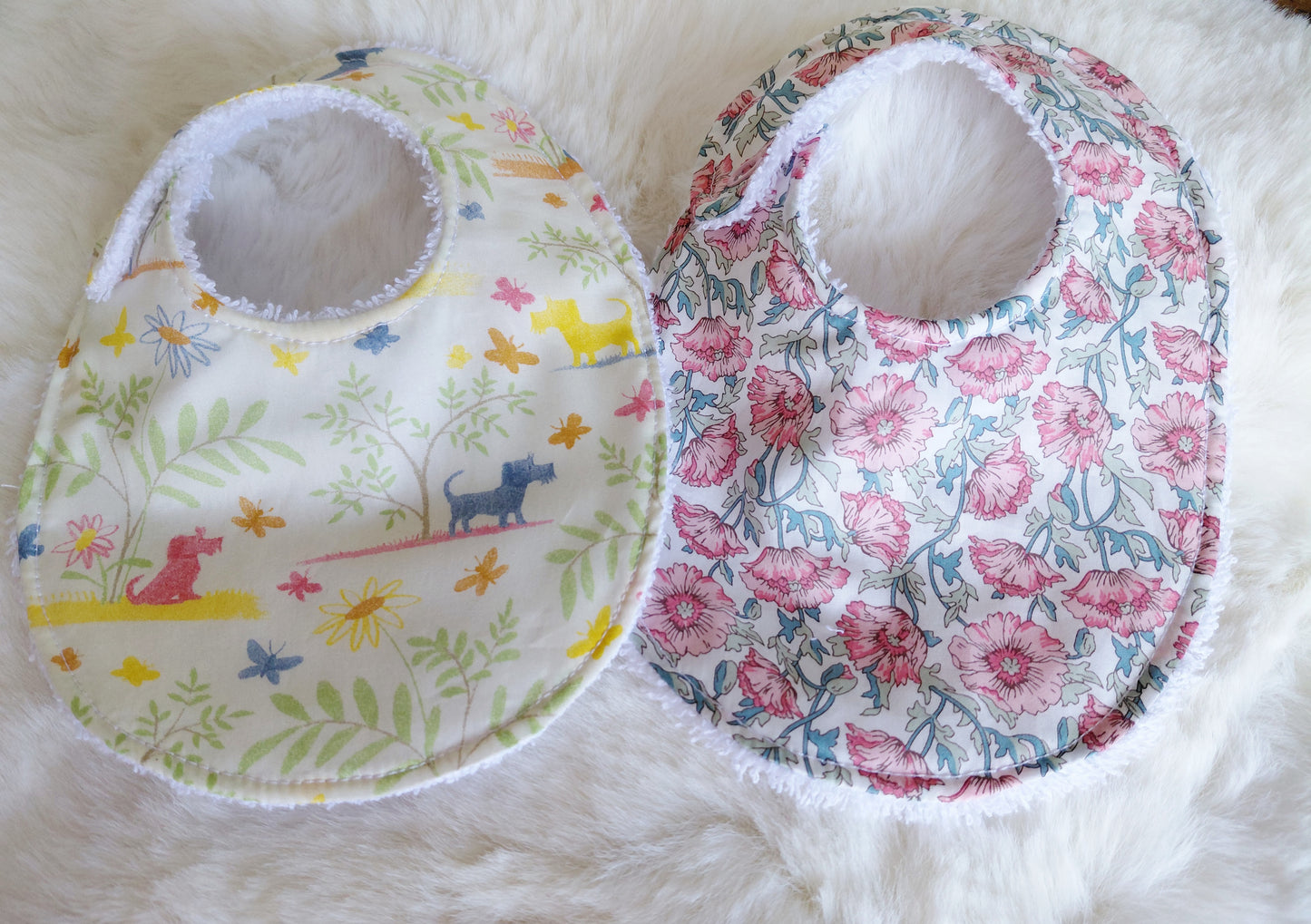 Liberty fabric bibs 14-16inch