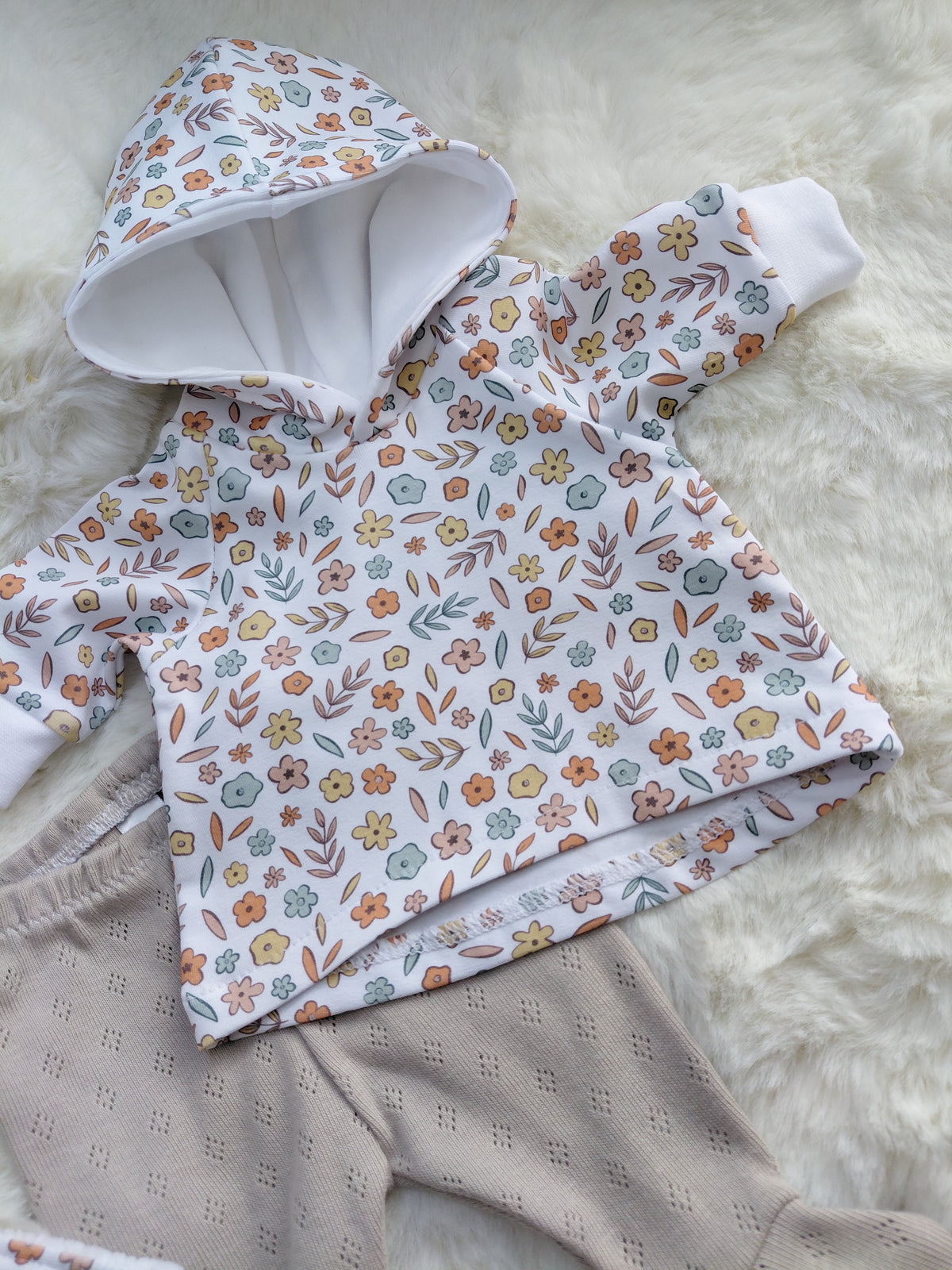 16-17 inch footed leggings & Hoody set