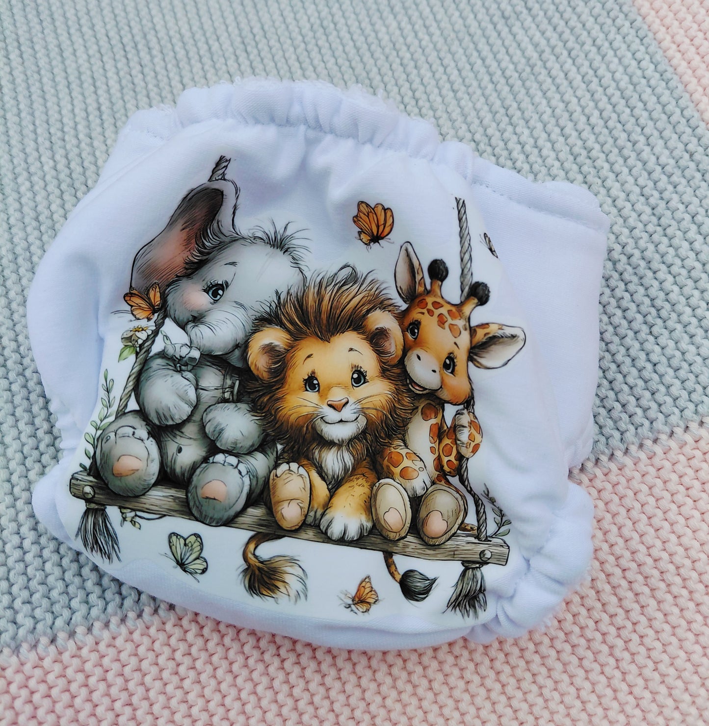 Luxury elasticated Nappy - Small (14-15inch doll)