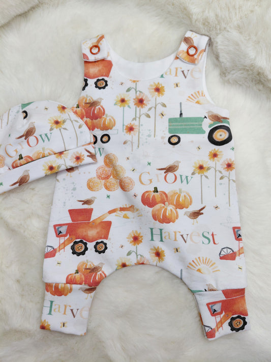 12-13inch hareem Romper & hat set