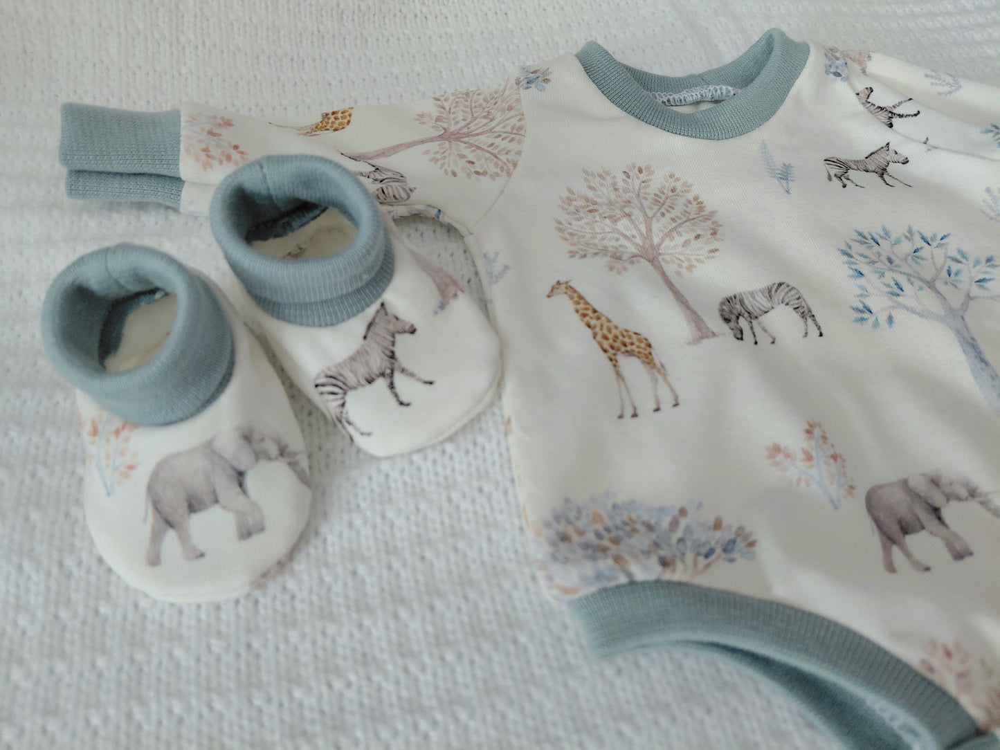 16-17 inch Safari Sweater style romper set